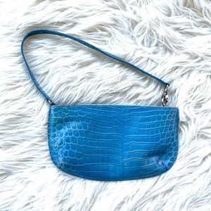 {Vintage} Leather Blue Mini Purse Bag
